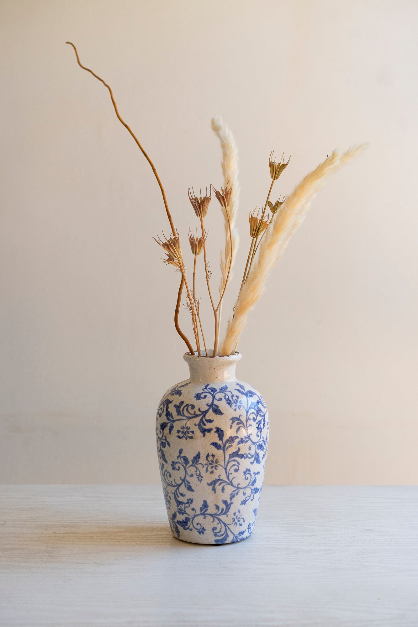 Jarrón Vintage Flores Las Varas